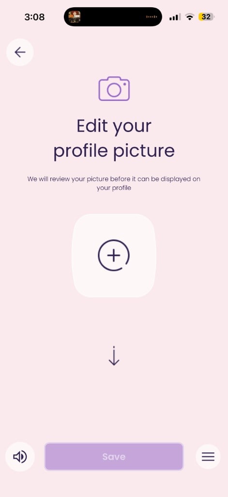 The app's Edit your profile picture screen